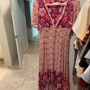 Floral Pink Maxi Dress